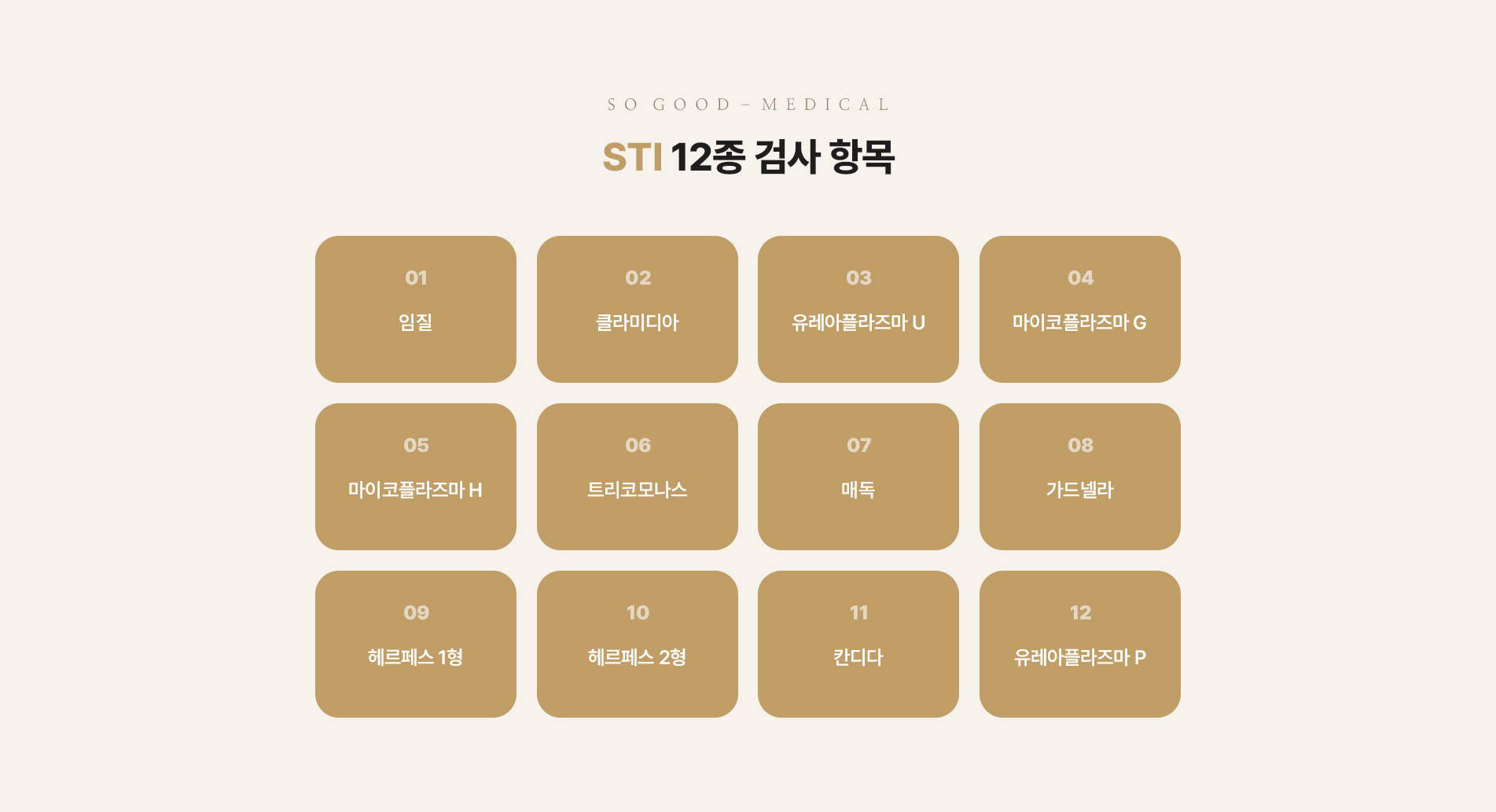 성매개감염 검사 항목